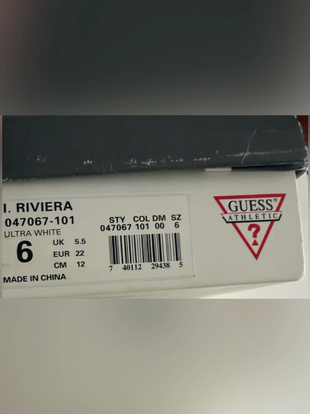 Vintage Baby Guess Athletic Riviera Shoes Size 6 Black White New Old Stock  Box